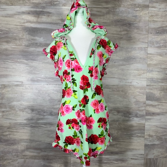 Betsey Johnson Other - Betsy Johnson Hooded Swim Cover Up Size Small